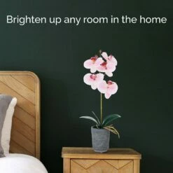 New 😀 Mikasa® 15 Inch Faux Orchid in Charcoal Pot, Watercolor Pink 🌟 -Mikasa Sales 2023 15 inch faux orchid in charcoal pot watercolor pink 5275279 3