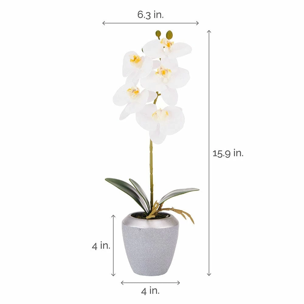 Cheap 👍 Mikasa® 15 Inch Faux Orchid in Grey Pot, Rosewood ✨ 6 Cheap 👍 Mikasa® 15 Inch Faux Orchid in Grey Pot, Rosewood ✨ - Image 4