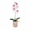 Flash Sale ❤️ Mikasa® 15 Inch Faux Orchid in Pot, Pink and White 🤩