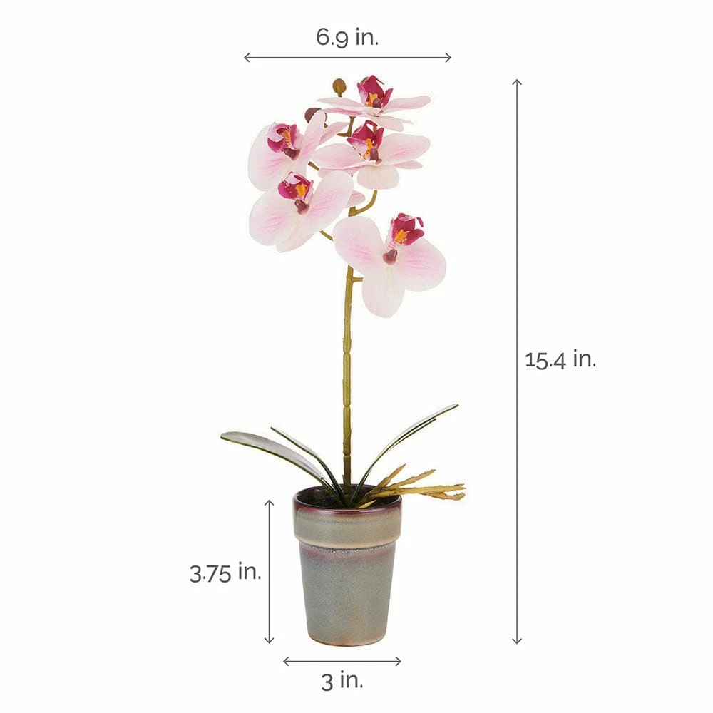 Flash Sale 🔥 Mikasa® 15 Inch Faux Orchid in Pot, Watercolor Pink 🤩 6 Flash Sale 🔥 Mikasa® 15 Inch Faux Orchid in Pot, Watercolor Pink 🤩 - Image 4