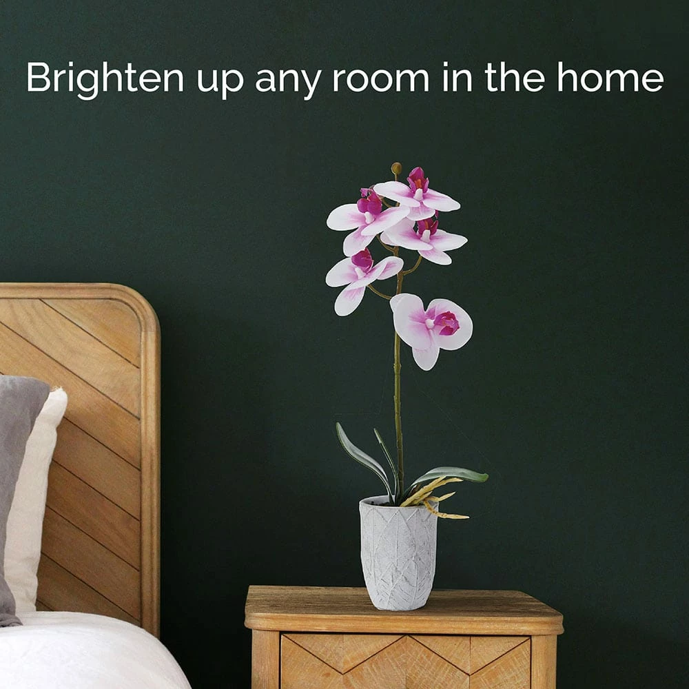 Wholesale 👏 Mikasa® 16 Inch Faux Orchid in Grey Pot, White and Fuchsia 🎉 4 Wholesale 👏 Mikasa® 16 Inch Faux Orchid in Grey Pot, White and Fuchsia 🎉 - Image 2