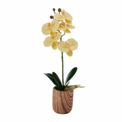 Promo ⭐ Mikasa® 16 Inch Faux Orchid in Pot, Ivory 🔥