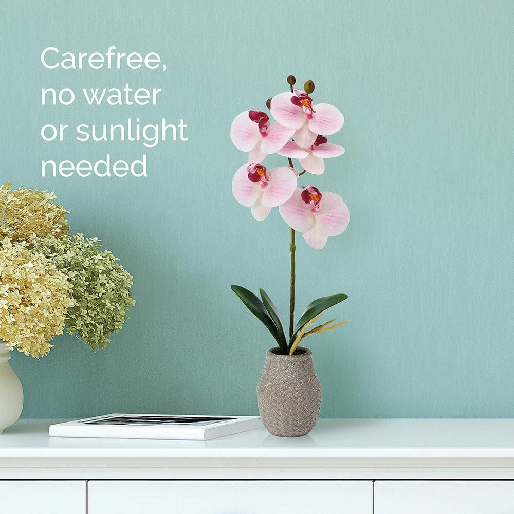 Budget ⭐ Mikasa® 16 Inch Faux Orchid in Pot, Watercolor Pink 😀 5 Budget ⭐ Mikasa® 16 Inch Faux Orchid in Pot, Watercolor Pink 😀 - Image 3