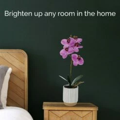 Deals 🔥 Mikasa® 16 Inch Faux Orchid in White Pot, Fuchsia 🛒 -Mikasa Sales 2023 16 inch faux orchid in white pot fuchsia 5293719 3