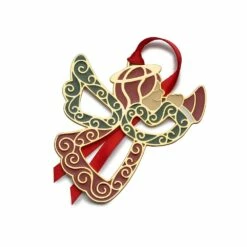 Buy 🛒 Wallace® 2022 Gold Plated and Enameled Angel Ornament 13th Edition ✨