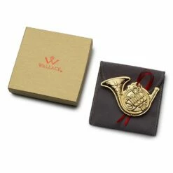 Hot Sale 😉 Wallace® 2022 Gold Plated French Horn Ornament 1st Edition ⭐ -Mikasa Sales 2023 2022 gold plated french horn ornament 1st edition 5292002L 3