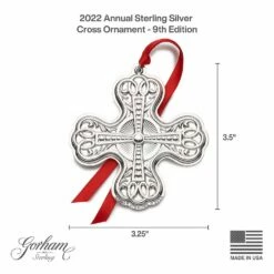 Cheapest ✨ Gorham® 2022 Sterling Cross Ornament 9th Edition 🤩 -Mikasa Sales 2023 2022 sterling cross ornament 9th edition 5292042L 4