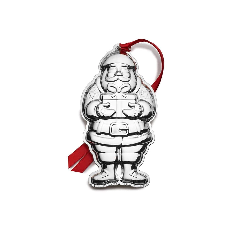 Best Pirce ✔️ Wallace® 2022 Sterling Santa Ornament 6th Edition ✨ 3 Best Pirce ✔️ Wallace® 2022 Sterling Santa Ornament 6th Edition ✨