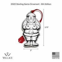Best Pirce ✔️ Wallace® 2022 Sterling Santa Ornament 6th Edition ✨ 10 Best Pirce ✔️ Wallace® 2022 Sterling Santa Ornament 6th Edition ✨ -Mikasa Sales 2023 2022 sterling santa ornament 6th edition 5291996L 4