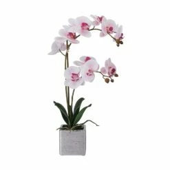 Hot Sale 👏 Mikasa® 22 Inch Faux Orchid in Square Pot, Watercolor Pink 🎉