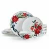 Promo 😉 Mikasa® Merry Poinsettia 12 Piece Dinnerware Set, Service For 4 🎉 -Mikasa Sales 2023 MERRY POINSETTIA 12 PIECE DINNERWARE SET SERVICE FOR 4 5297792 1