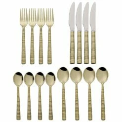 New 💯 Towle® Living Abbott Gold Plated 16 Piece Flatware Set, Service for 4 👍 11 New 💯 Towle® Living Abbott Gold Plated 16 Piece Flatware Set, Service for 4 👍 -Mikasa Sales 2023 abbott gold plated 16 piece flatware set service for 4 5257260 4