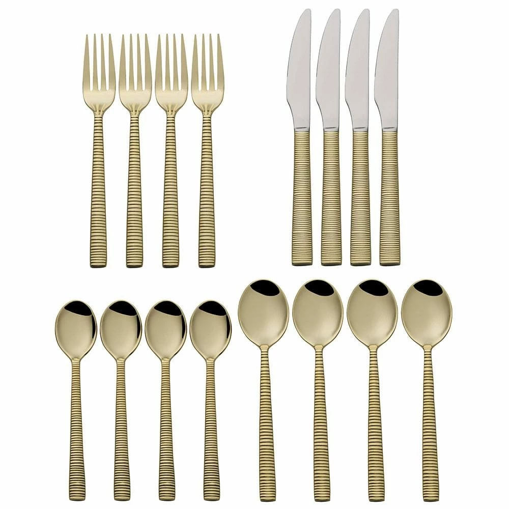 New 💯 Towle® Living Abbott Gold Plated 16 Piece Flatware Set, Service for 4 👍 6 New 💯 Towle® Living Abbott Gold Plated 16 Piece Flatware Set, Service for 4 👍 - Image 4