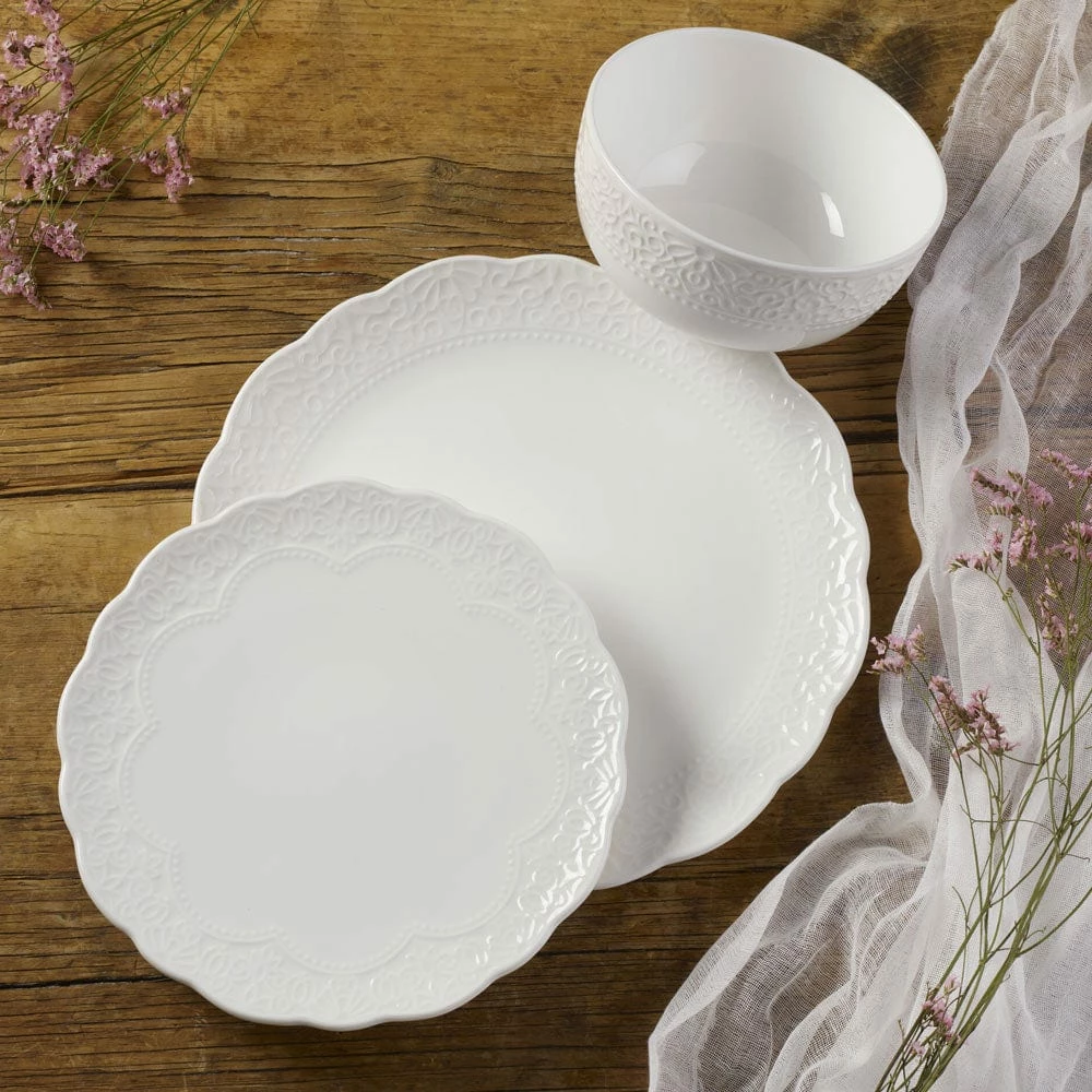 Brand new 👏 Mikasa® Abigail 12 Piece Dinnerware Set, Service for 4 🎁 4 Brand new 👏 Mikasa® Abigail 12 Piece Dinnerware Set, Service for 4 🎁 - Image 2
