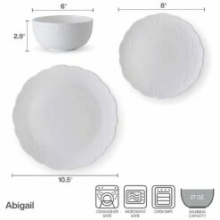 Brand new 👏 Mikasa® Abigail 12 Piece Dinnerware Set, Service for 4 🎁 13 Brand new 👏 Mikasa® Abigail 12 Piece Dinnerware Set, Service for 4 🎁 -Mikasa Sales 2023 abigail 12 piece dinnerware set service for 4 5293928 4