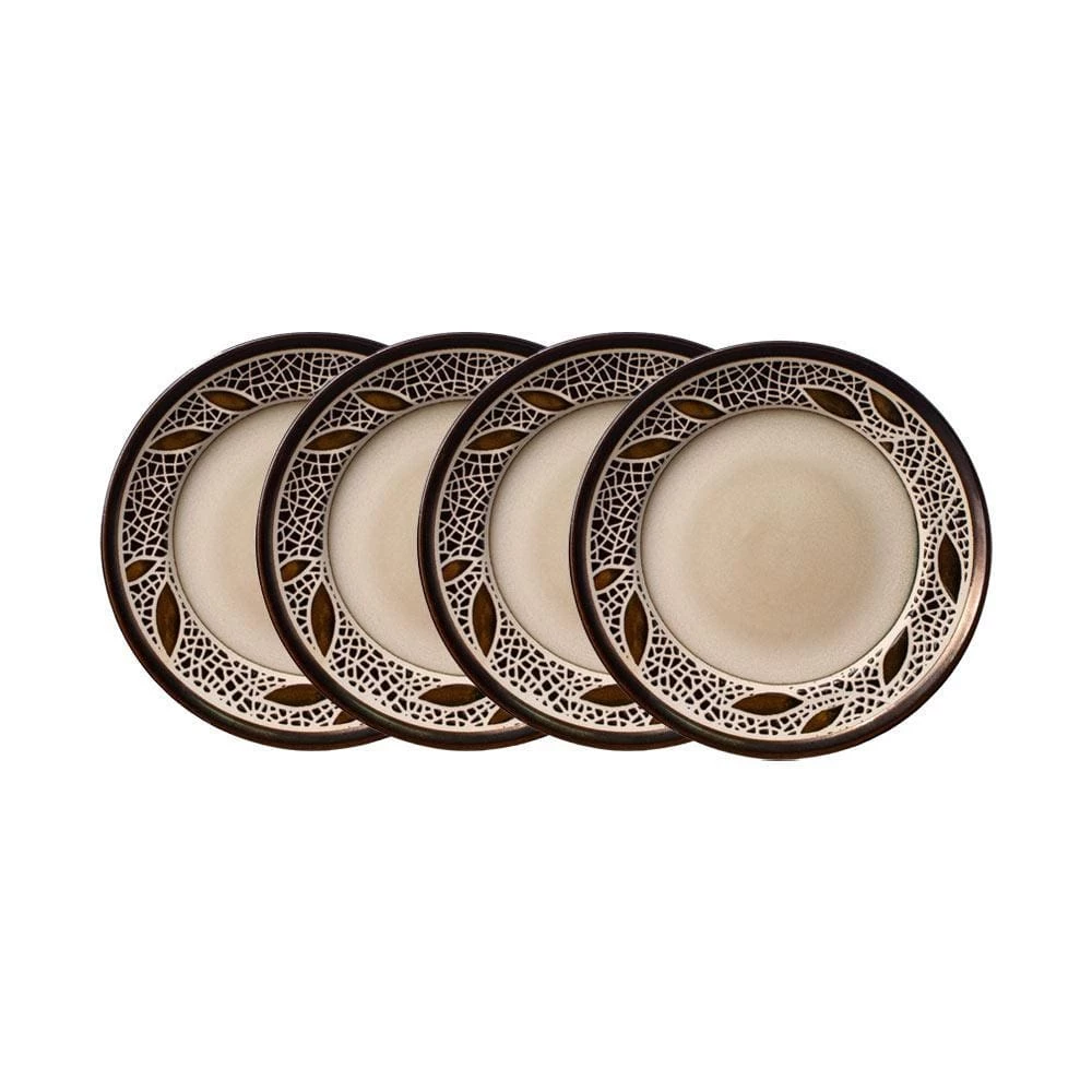 Brand new 👍 Gourmet Basics® Alexandria Set of 4 Appetizer Plates 😀 3 Brand new 👍 Gourmet Basics® Alexandria Set of 4 Appetizer Plates 😀