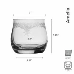 Promo ⌛ Mikasa® Amelia Set of 4 Double Old Fashioned Glasses 🎉 -Mikasa Sales 2023 amelia set of 4 double old fashioned glasses 5282437 8