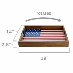 Promo 🎁 Gourmet Basics® American Flag Lazy Susan Serve Tray 💯 -Mikasa Sales 2023 american flag lazy susan serve tray 5266467 5