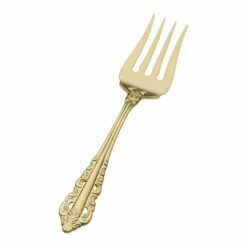 New 🎁 Wallace® Antique Baroque Gold Plated Serving Fork 🤩