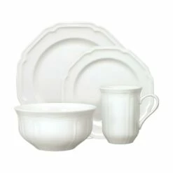 Top 10 ✔️ Mikasa® Antique White 16 Piece Dinnerware Set, Service for 4 👏