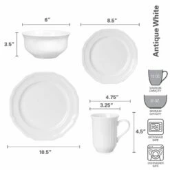 Top 10 ✔️ Mikasa® Antique White 16 Piece Dinnerware Set, Service for 4 👏 -Mikasa Sales 2023 antique white 16 piece dinnerware set service for 4 5185371 5