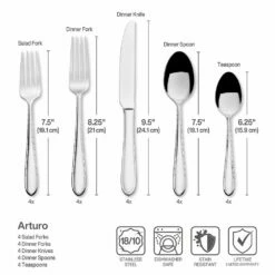 Cheapest 😀 Mikasa® Arturo 20 Piece Flatware Set, Service for 4 🧨 -Mikasa Sales 2023 arturo 20 piece flatware set service for 4 5290527 5