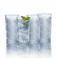 Outlet 🔔 Mikasa® Ballard Braid Set of 4 Highball Glasses ⌛