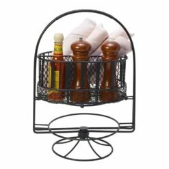 Best Pirce ⌛ Gourmet Basics® Band and Stripe Swivel Hostess Buffet Storage Caddy 🥰
