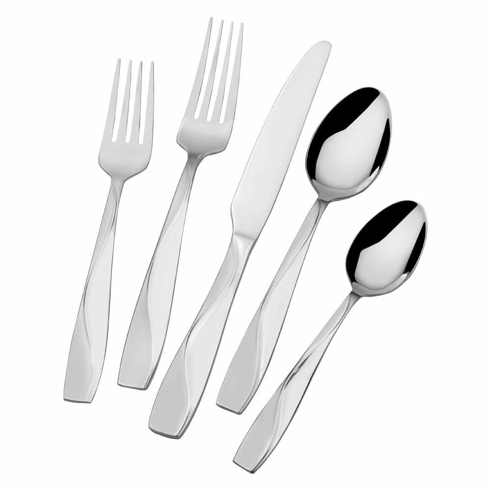 Hot Sale 🧨 Gourmet Basics® Barnard 45 Piece Flatware Set, Service for 8 🌟 3 Hot Sale 🧨 Gourmet Basics® Barnard 45 Piece Flatware Set, Service for 8 🌟