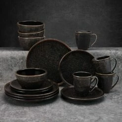 Budget 🎁 Mikasa® Barrett Black 16 Piece Dinnerware Set, Service for 4 😉 -Mikasa Sales 2023 barrett black 16 piece dinnerware set service for 4 5287846 2