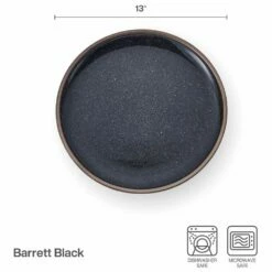 Best Sale 👍 Mikasa® Barrett Black Round Platter 😉 -Mikasa Sales 2023 barrett black round platter 5290850 4