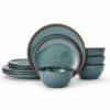New 😍 Mikasa® Barrett Green 12 Piece Dinnerware Set, Service for 4 😍 -Mikasa Sales 2023 barrett green 12 piece dinnerware set service for 4 5293276 1