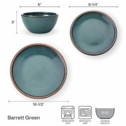 New 😍 Mikasa® Barrett Green 12 Piece Dinnerware Set, Service for 4 😍 13 New 😍 Mikasa® Barrett Green 12 Piece Dinnerware Set, Service for 4 😍 -Mikasa Sales 2023 barrett green 12 piece dinnerware set service for 4 5293276 3