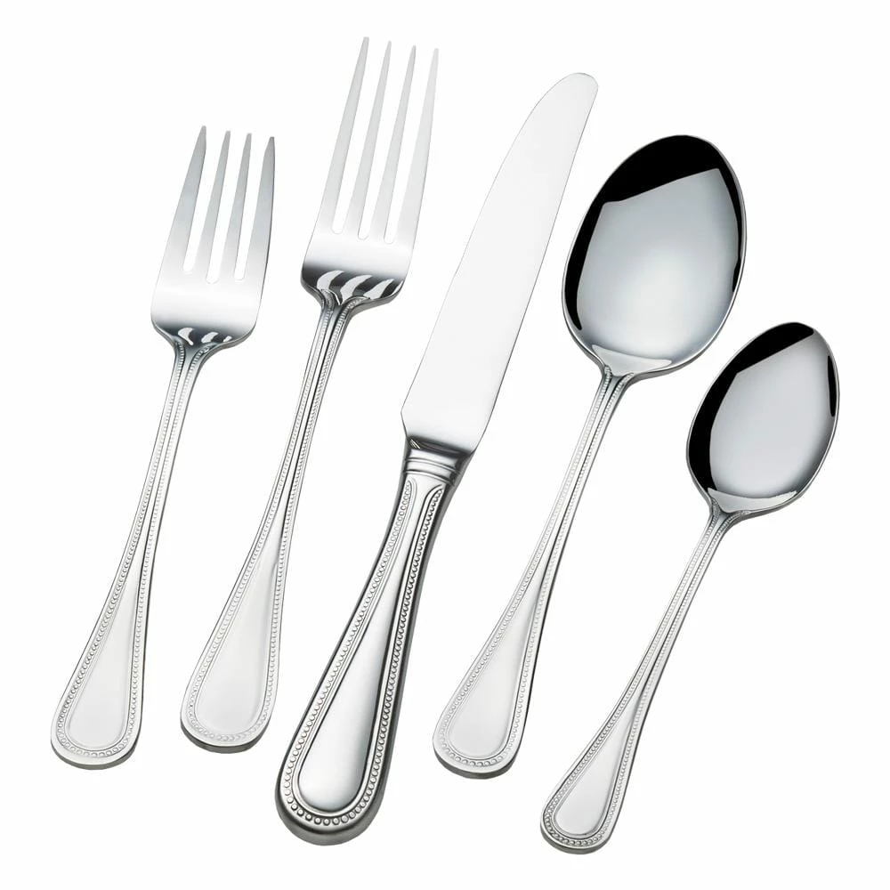 Wholesale ✨ Wallace® Bead 65 Piece Flatware Set, Service for 12 🥰 3 Wholesale ✨ Wallace® Bead 65 Piece Flatware Set, Service for 12 🥰