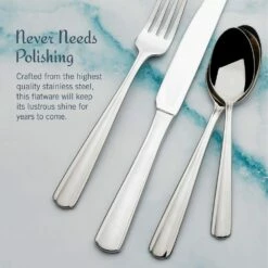 Brand new 🎁 Mikasa® Bella 16 Piece Flatware Set, Service for 4 ⌛ -Mikasa Sales 2023 bella 16 piece flatware set service for 4 5292122 3