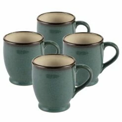 Deals 👏 Gourmet Basics® Belmont Set of 4 Blue Mugs 🔥