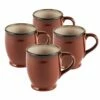Best deal 👏 Gourmet Basics® Belmont Set of 4 Red Mugs ⭐ -Mikasa Sales 2023 belmont set of 4 red mugs K45091100 1