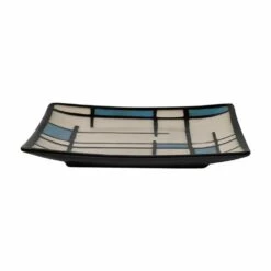 Cheap 👏 Gourmet Basics® Belmont Set of 4 Square Blue Grid Salad Plates ❤️ -Mikasa Sales 2023 belmont set of 4 square blue grid salad plates K45231302 3