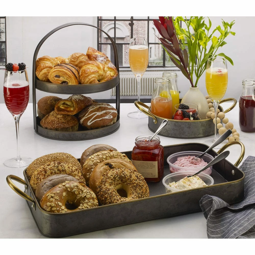 Brand new ⌛ Towle® Living Black Galvanized Rectangular Tray with Handles 💯 4 Brand new ⌛ Towle® Living Black Galvanized Rectangular Tray with Handles 💯 - Image 2