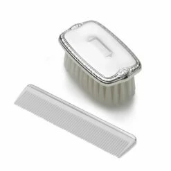 Cheapest 😀 Empire Silver™ Boys Shield Design Military Sterling Brush Comb Set 🔥