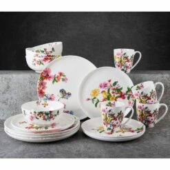 Coupon ❤️ Mikasa® Butterfly Garden 16 Piece Dinnerware Set, Service for 4 💯 -Mikasa Sales 2023 butterfly garden 16 piece dinnerware set service for 4 5280300 3
