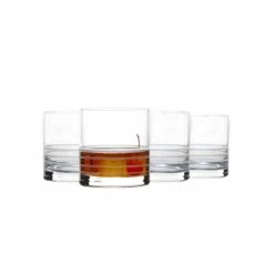 Promo ❤️ Mikasa® Cal Set of 4 Double Old-Fashioned Whiskey Glasses 💯