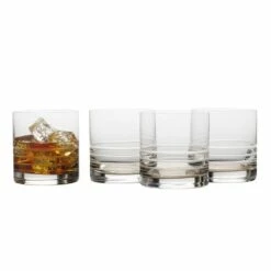 Best Sale ⌛ Mikasa® Cal Smoke Ombre Set of 4 Double Old Fashioned Whiskey Glasses 👏