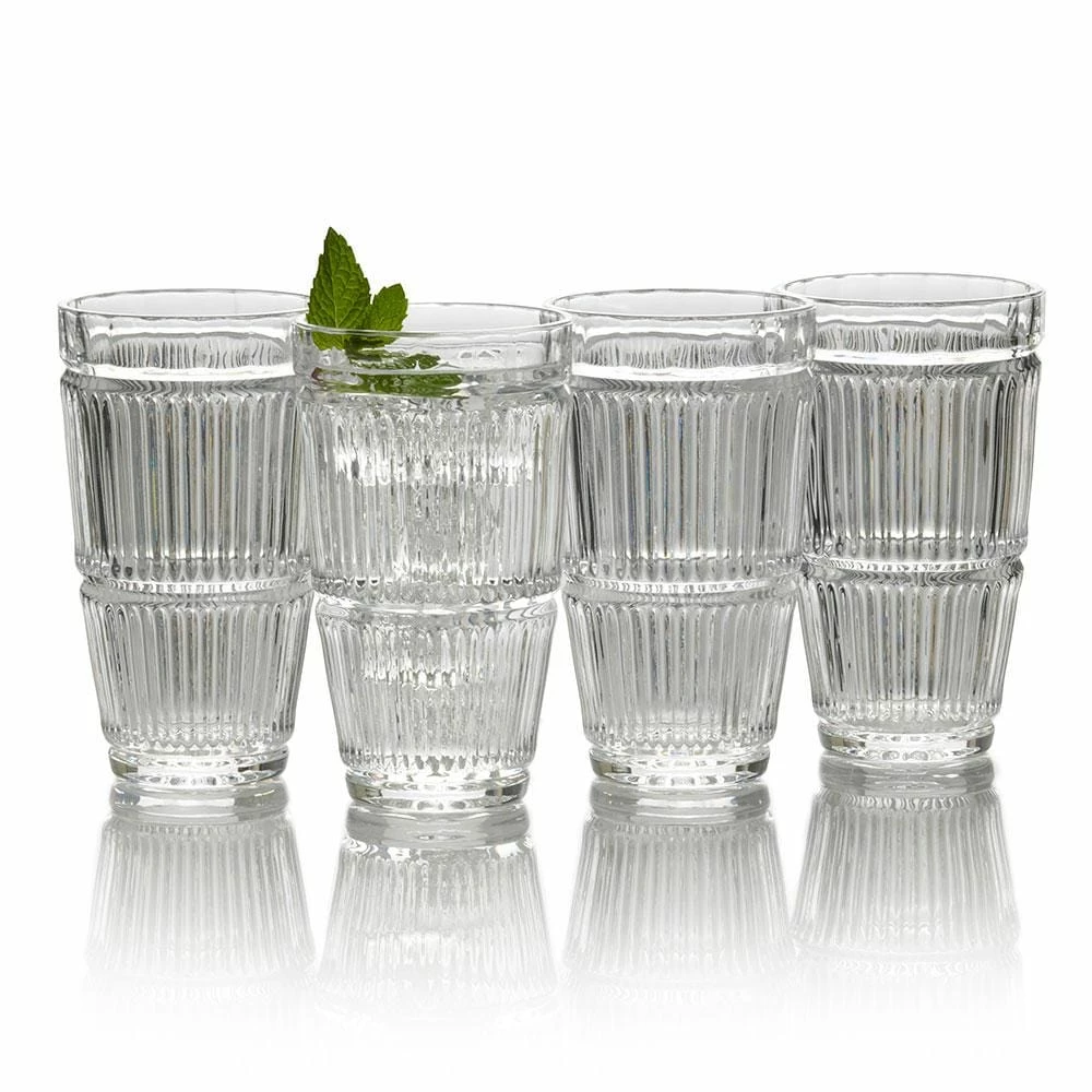 Discount 👏 Mikasa® Carroll Gate Set of 4 Highball Glasses 🌟 3 Discount 👏 Mikasa® Carroll Gate Set of 4 Highball Glasses 🌟