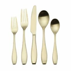 Cheap 🧨 Mikasa® Cayden Satin Gold 20 Piece Flatware Set, Service for 4 ⭐