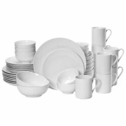 Brand new 👍 Mikasa® Cheers® White 40 Piece Dinnerware Set, Service for 8 🌟