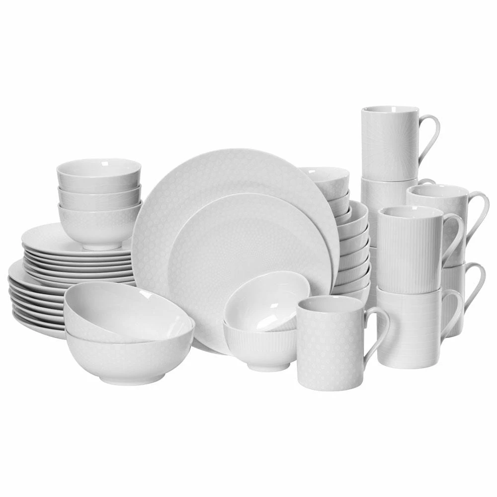 Brand new 👍 Mikasa® Cheers® White 40 Piece Dinnerware Set, Service for 8 🌟 3 Brand new 👍 Mikasa® Cheers® White 40 Piece Dinnerware Set, Service for 8 🌟