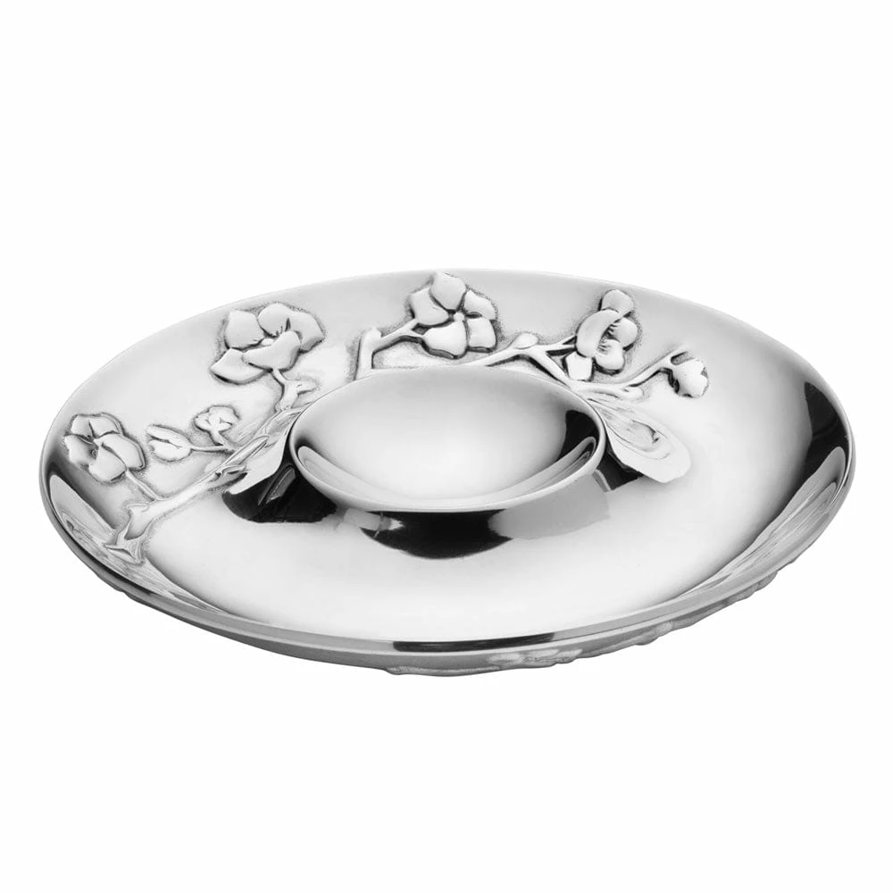 New ⭐ Wilton Armetale® Cherry Blossom Chip and Dip Serve Bowl ❤️ 4 New ⭐ Wilton Armetale® Cherry Blossom Chip and Dip Serve Bowl ❤️ - Image 2