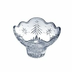 New ⭐ Celebrations by Mikasa® 🎄 Christmas Night Footed Glass Bowl 🧨