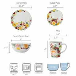 Best Pirce 🥰 Mikasa® Clara 16 Piece Dinnerware Set, Service for 4 🧨 -Mikasa Sales 2023 clara 16 piece dinnerware set service for 4 5289241 10